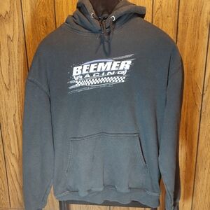 Black Hoodie for Men Beemer Racing Fairmont MN Medium Lee Kynlee & Klay